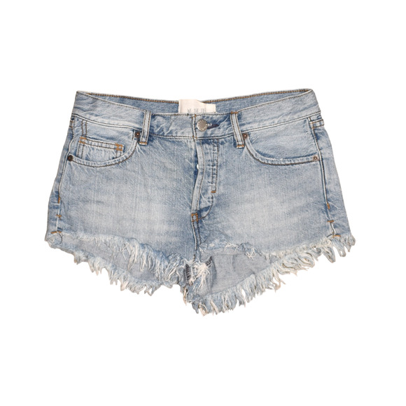 FREE PEOPLE $68 Soft & Relaxed Cut-Off Shorts Light Denim Size 24 - Picture 1 of 3